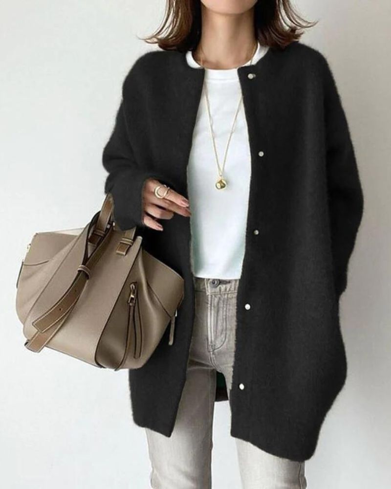 Oversized Button Cardigan | Soft Brushed Knit | Relaxed Fit