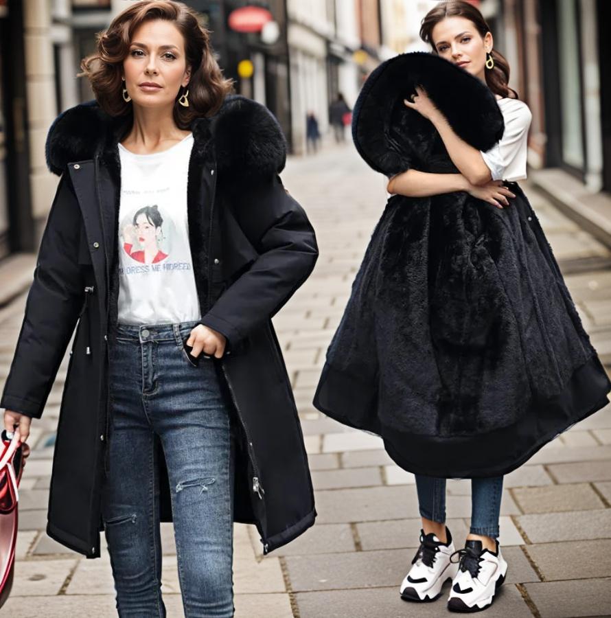 Luxury Faux Fur-Lined Parka | Oversized Hood | Ultra-Warm Winter Coat