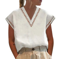 White V-neck