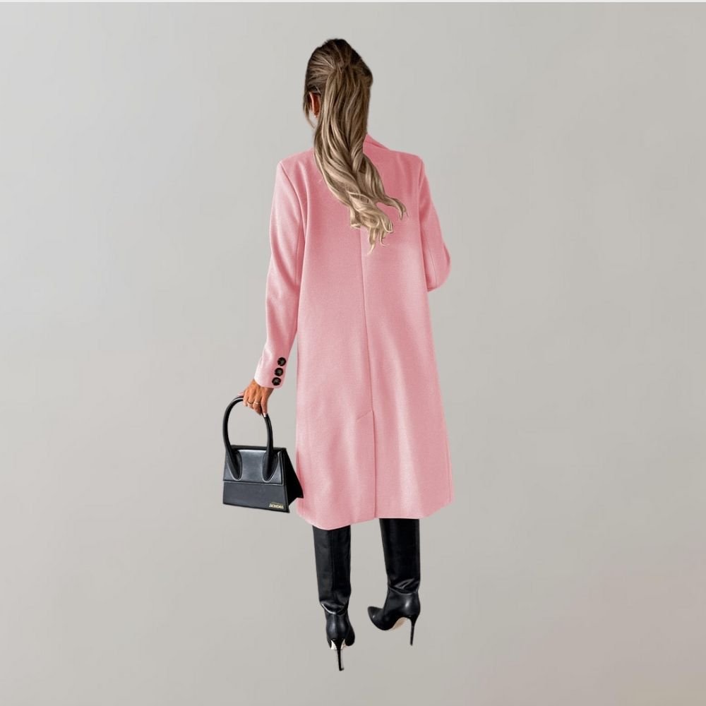 Double-Breasted Long Coat | Tailored Fit | Classic Wool-Blend Elegance