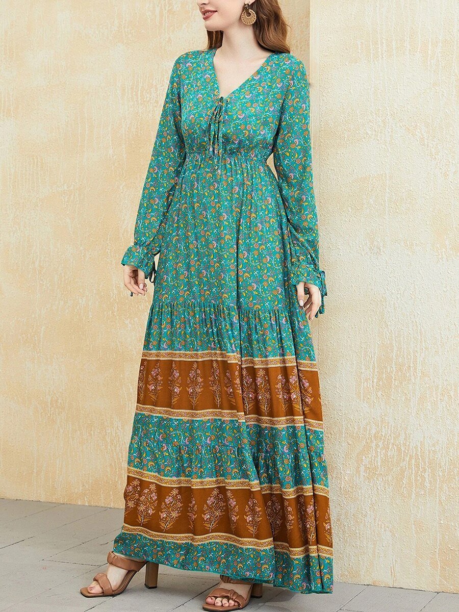 Boho Floral Maxi Dress | Flowing & Lightweight | Perfect for Summer Days