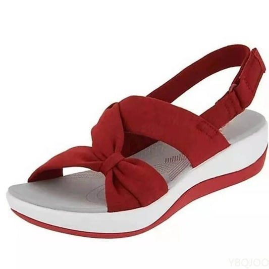Comfort Wedge Sandals | Criss-Cross Strap & Cushioned Sole | Easy Slip-On Design