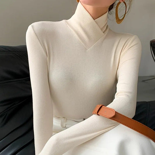 Crossover Turtleneck Sweater | Slim Fit | Sophisticated and Stylish
