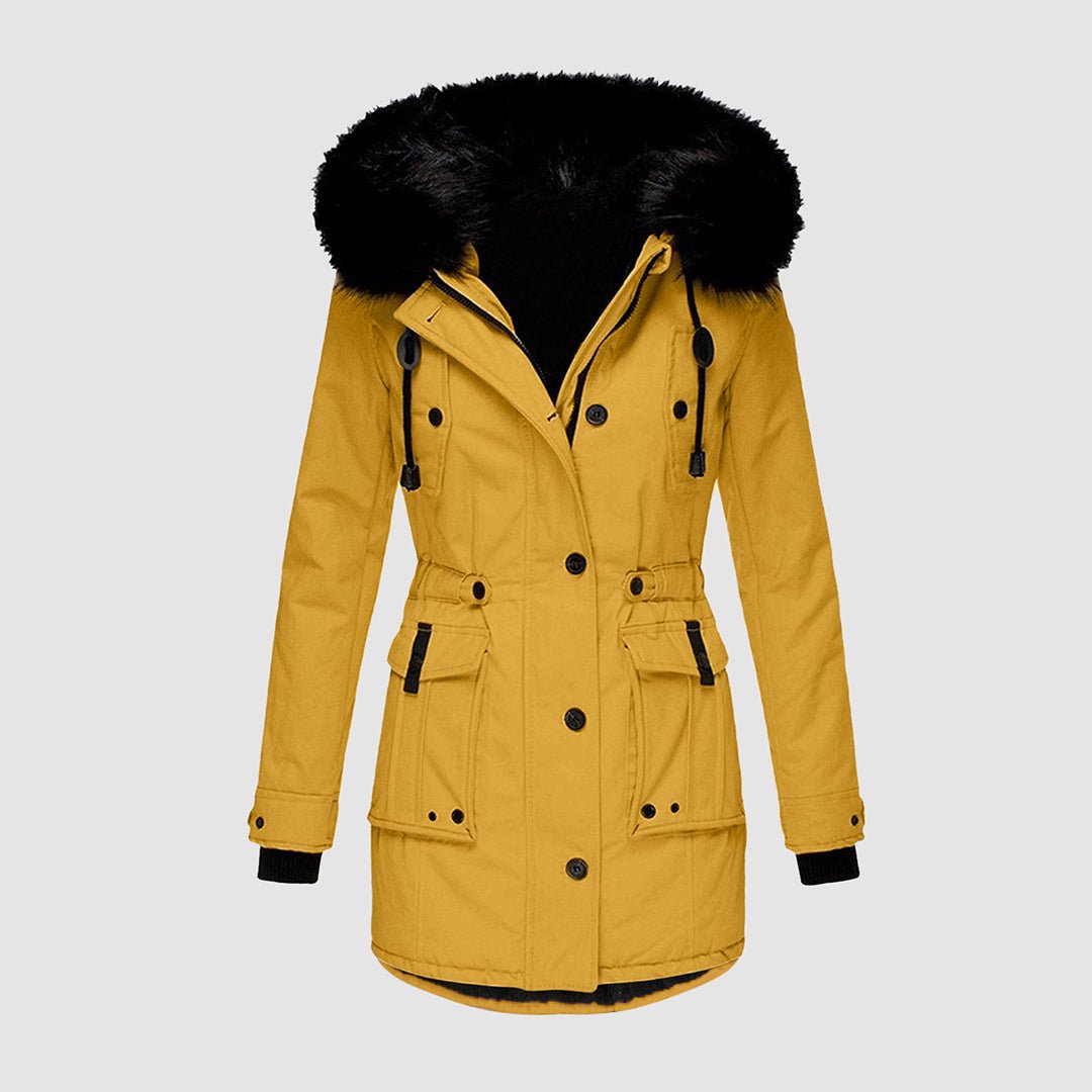 Faux Fur Hooded Parka Jacket | Water-Resistant & Insulated | Winter Outerwear | Adjustable Fit