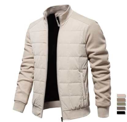 Men’s Quilted Bomber Jacket | Lightweight Insulated | Transitional Outerwear