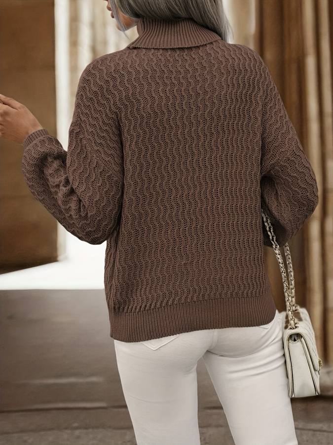 Cable-Knit Turtleneck Sweater | Relaxed Fit | Classic and Cozy