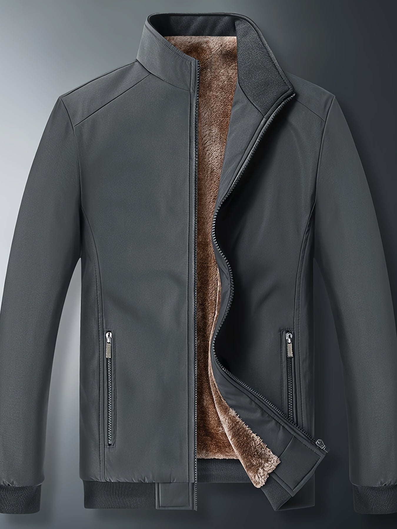 Men’s Fleece-Lined Softshell Jacket | Windproof Casual Outerwear | Cold Weather Urban Layer