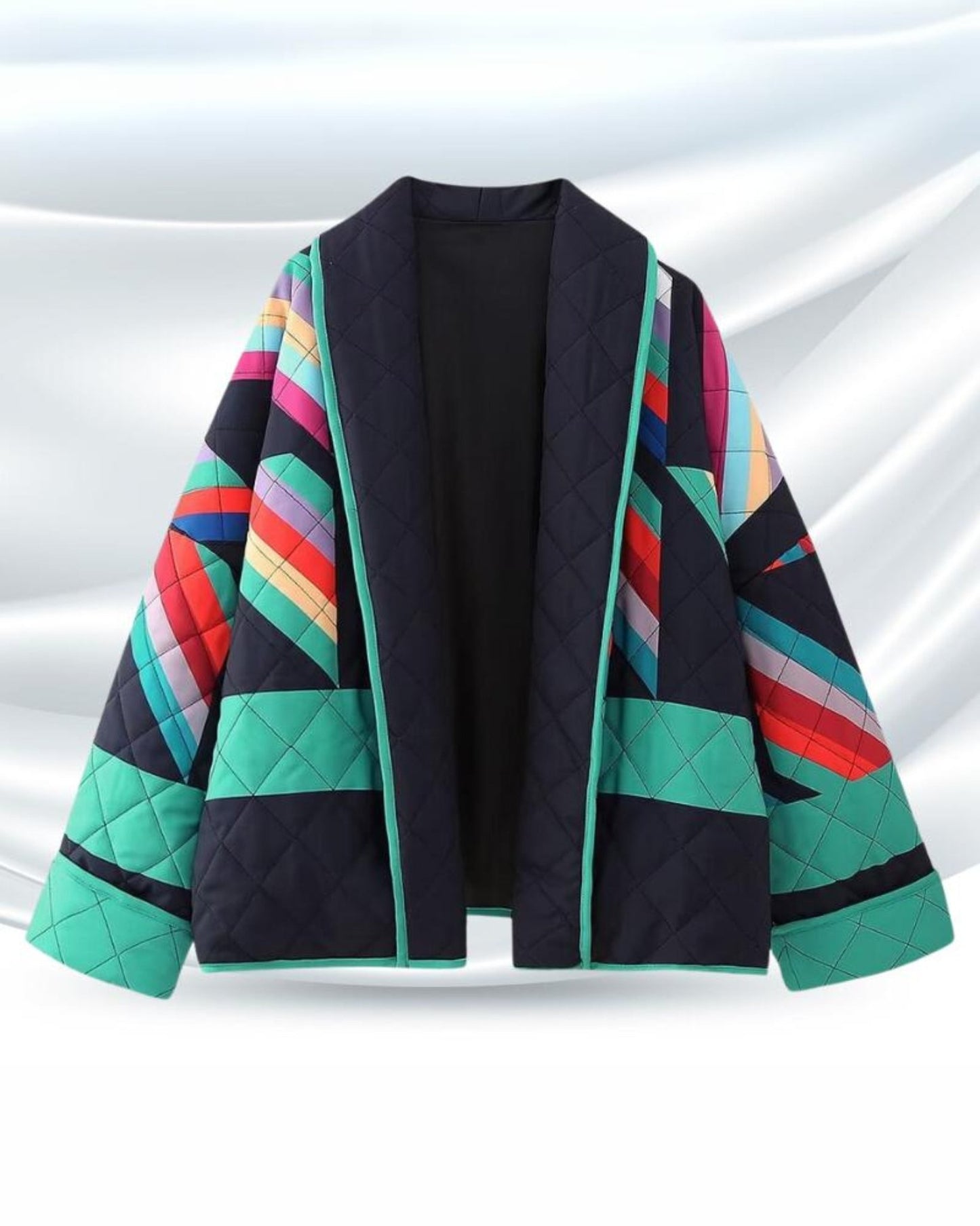 Colourful Geometric Knit Cardigan | Cozy & Stylish | Oversized Fit | Casual Layering
