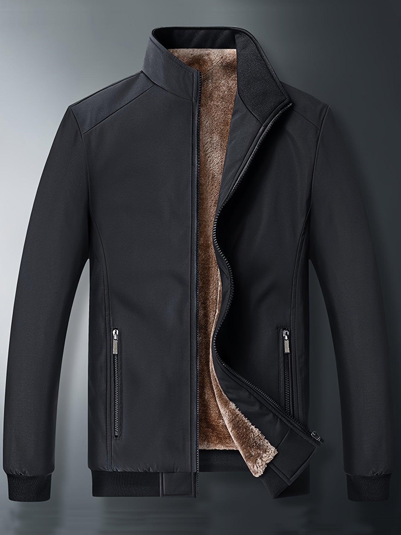 Men’s Fleece-Lined Softshell Jacket | Windproof Casual Outerwear | Cold Weather Urban Layer