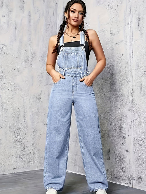 Classic Denim Overalls | Relaxed Fit | Adjustable Straps