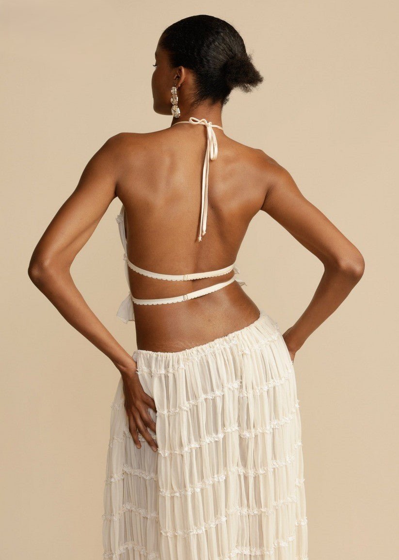 Pleated Halter Set | Textured Layers | Lightweight Resort Fit