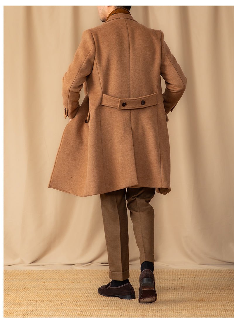 Double-Breasted Long Coat | Tailored Fit | Timeless Elegance
