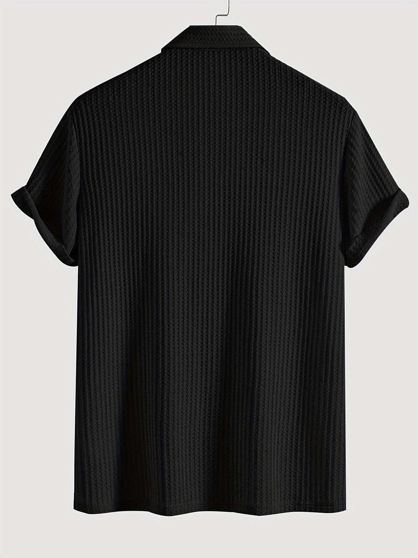 Men's Knit Polo Shirt | Textured Short Sleeve Top | Lightweight Summer Casualwear