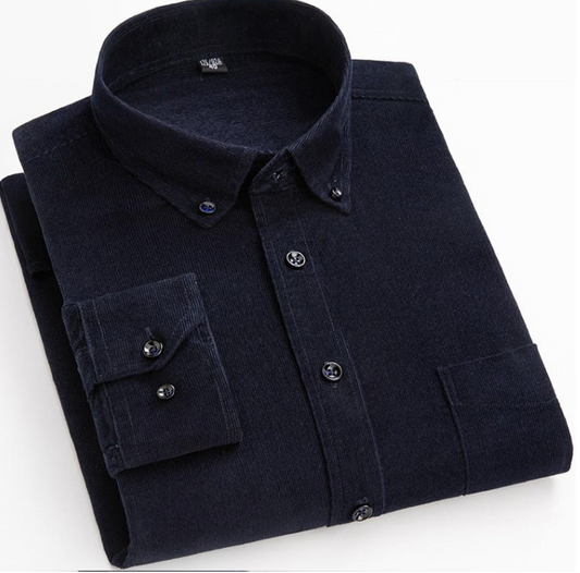Corduroy Button-Up Shirt | Structured Fit | Soft Cotton Blend