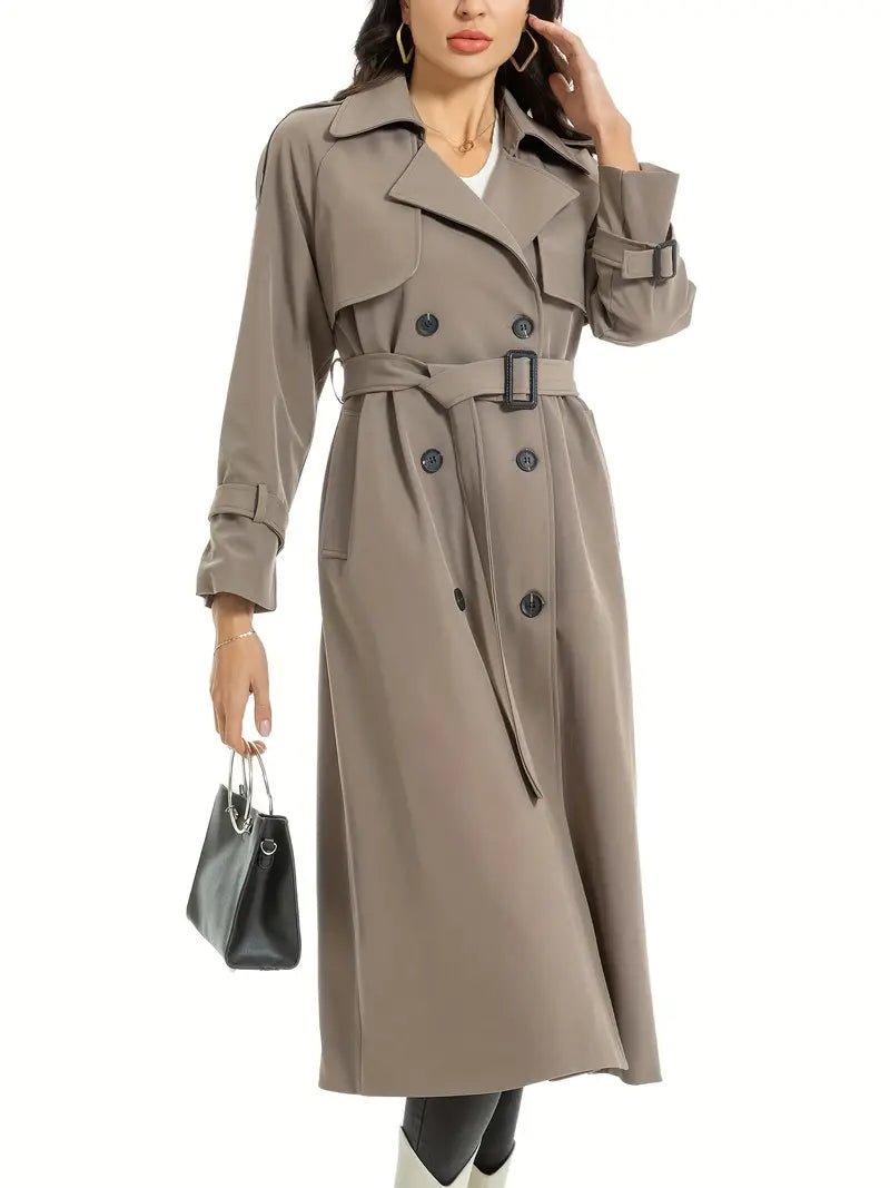 Classic Belted Trench Coat | Double-Breasted Design | Timeless Elegance | All-Season Layer