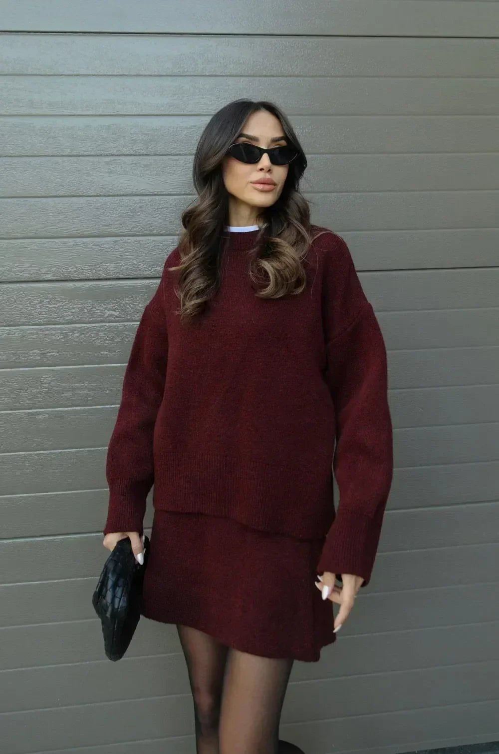 Sweater and Skirt Set | Two-Piece Knitwear | Casual Chic