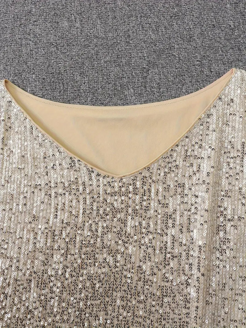 Off-Shoulder Sequin Mini Dress | Elegant Sparkle | Party-Ready Fit