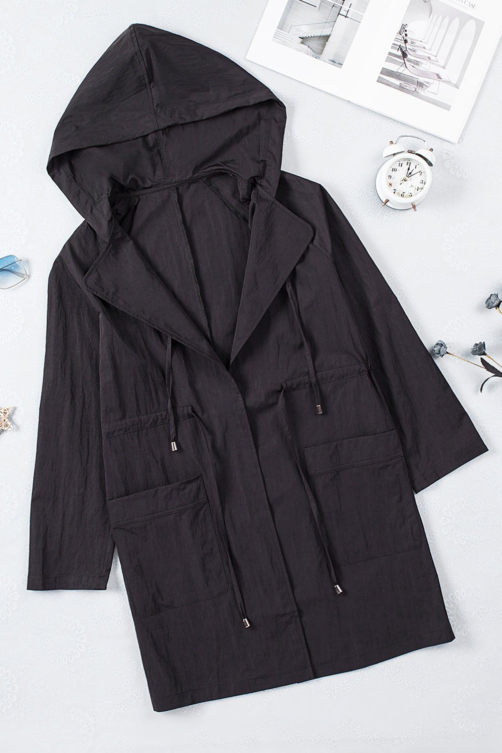 Lightweight Hooded Jacket | Water-Resistant | Adjustable Waist | Casual Layer