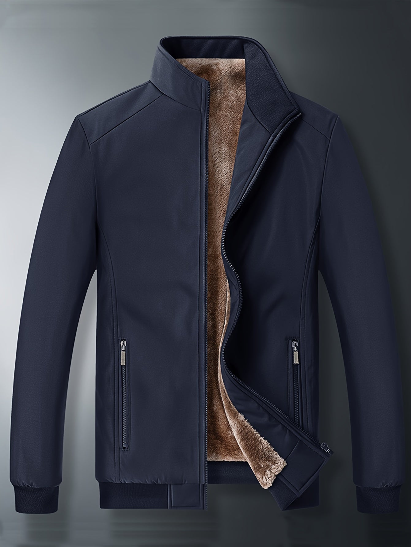 Men’s Fleece-Lined Softshell Jacket | Windproof Casual Outerwear | Cold Weather Urban Layer