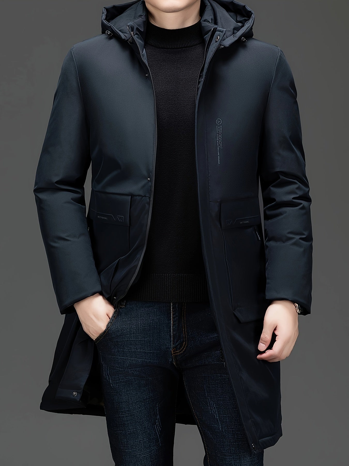 Men’s Hooded Winter Parka | Water-Resistant Longline Coat | Cold Weather Performance Outerwear