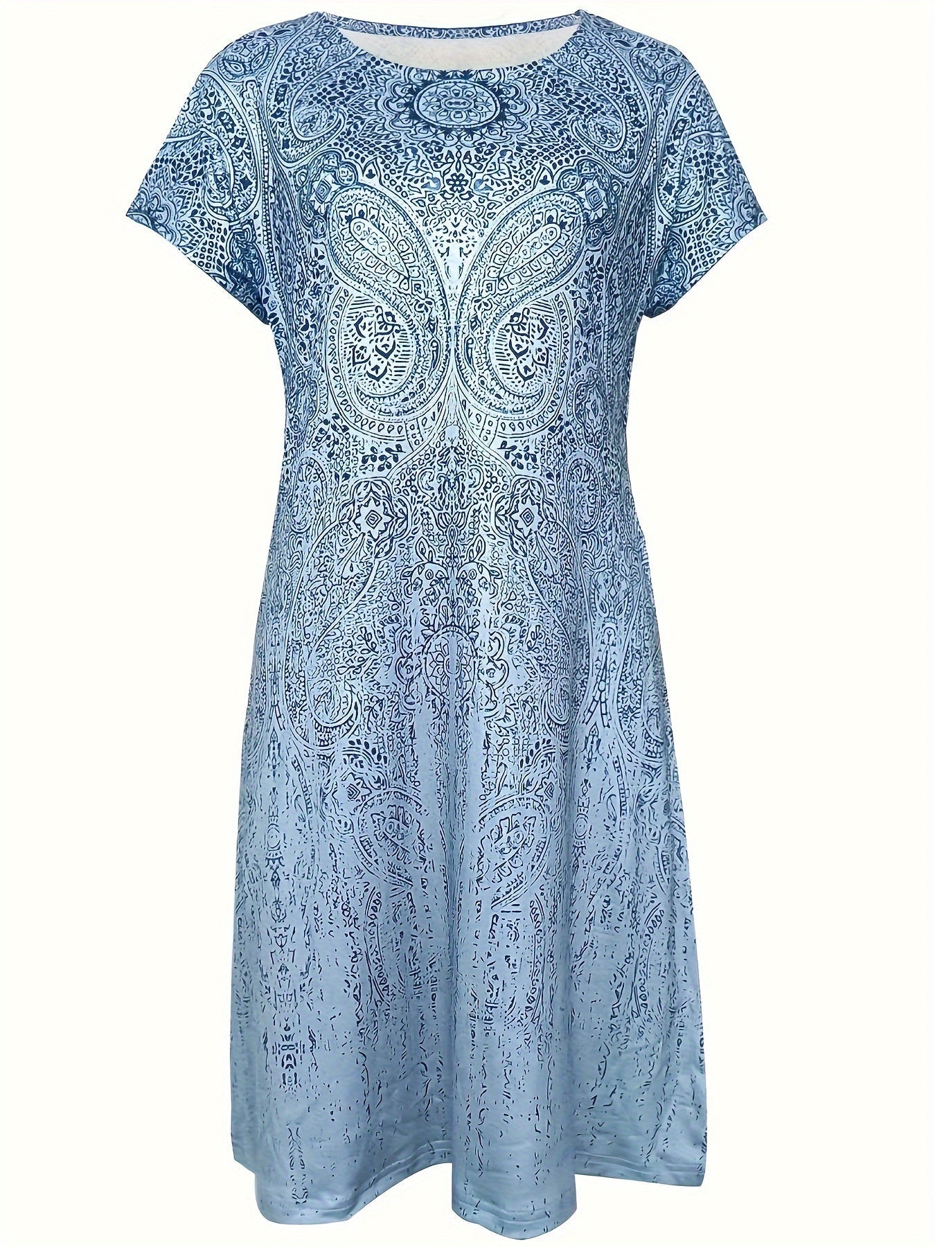 Short-Sleeve Knit Dress | Scoop Neckline | Easy Relaxed Fit