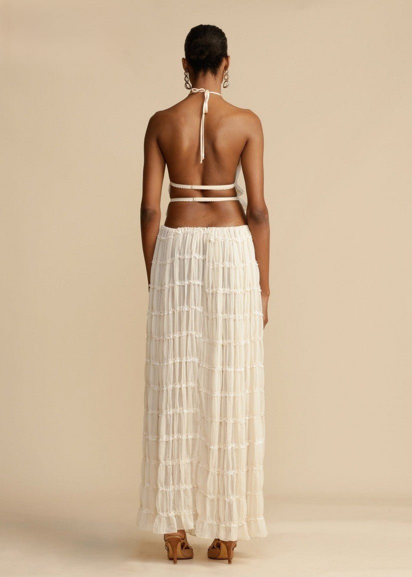 Pleated Halter Set | Textured Layers | Lightweight Resort Fit