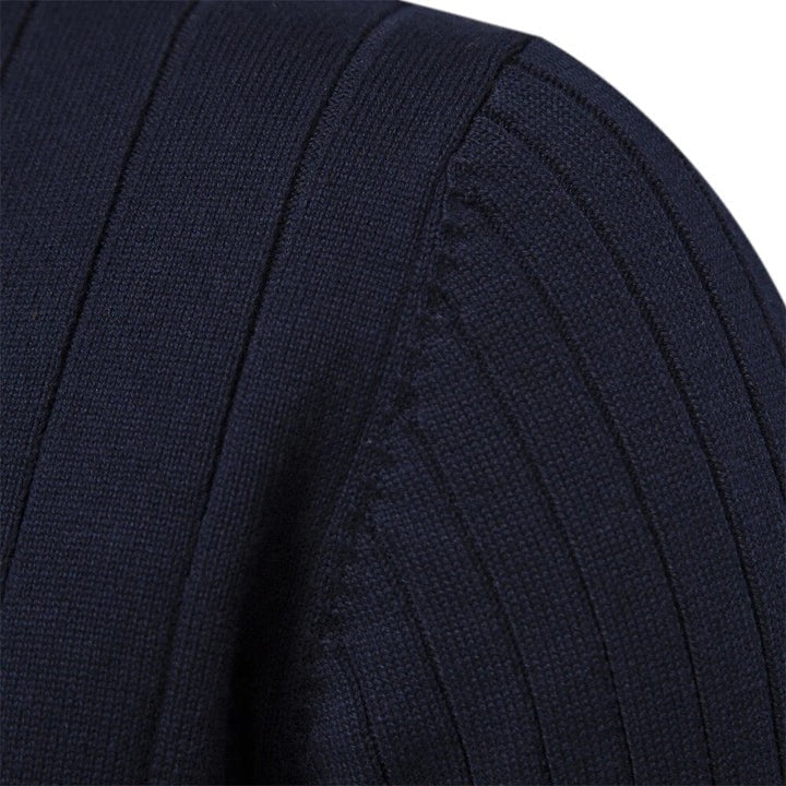 Men's Ribbed Half-Zip Sweater | Structured Knit | Versatile Cool-Weather Layer