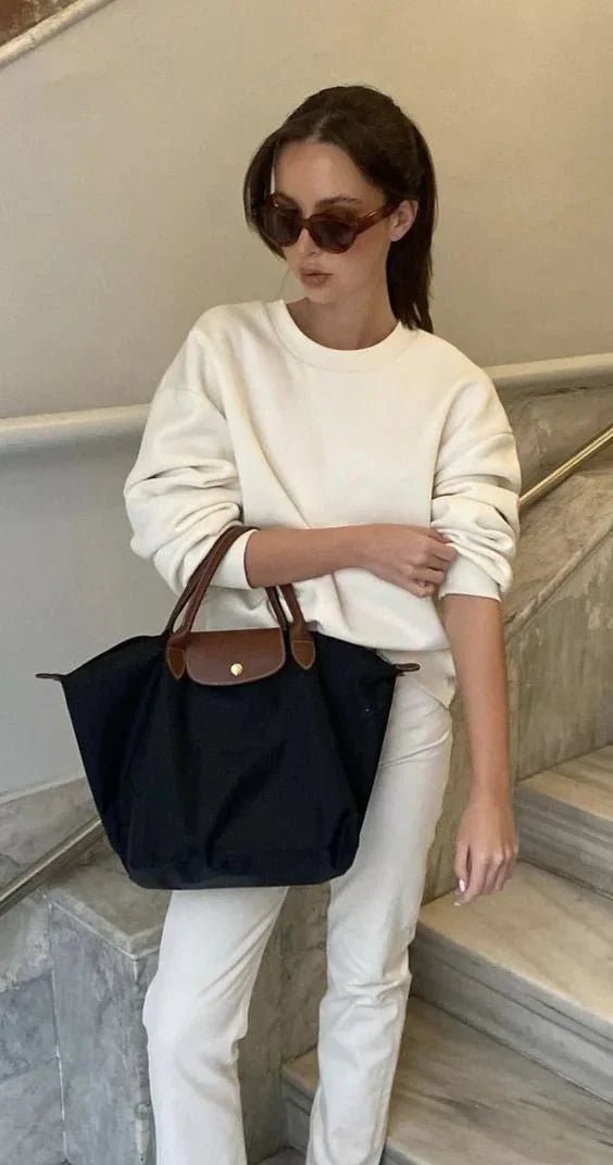 Classic Nylon Tote Bag | Zip Top | Everyday Lightweight Carryall