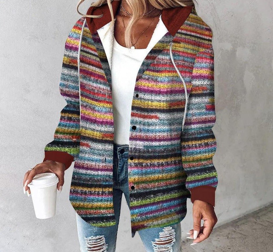 Multicolour Striped Hoodie | Casual Comfort | Lightweight Knit | Everyday Style