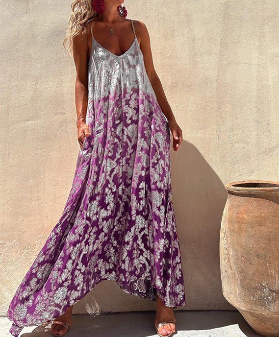 Ombre Floral Maxi Dress | Flowing & Lightweight | Perfect for Summer Getaways