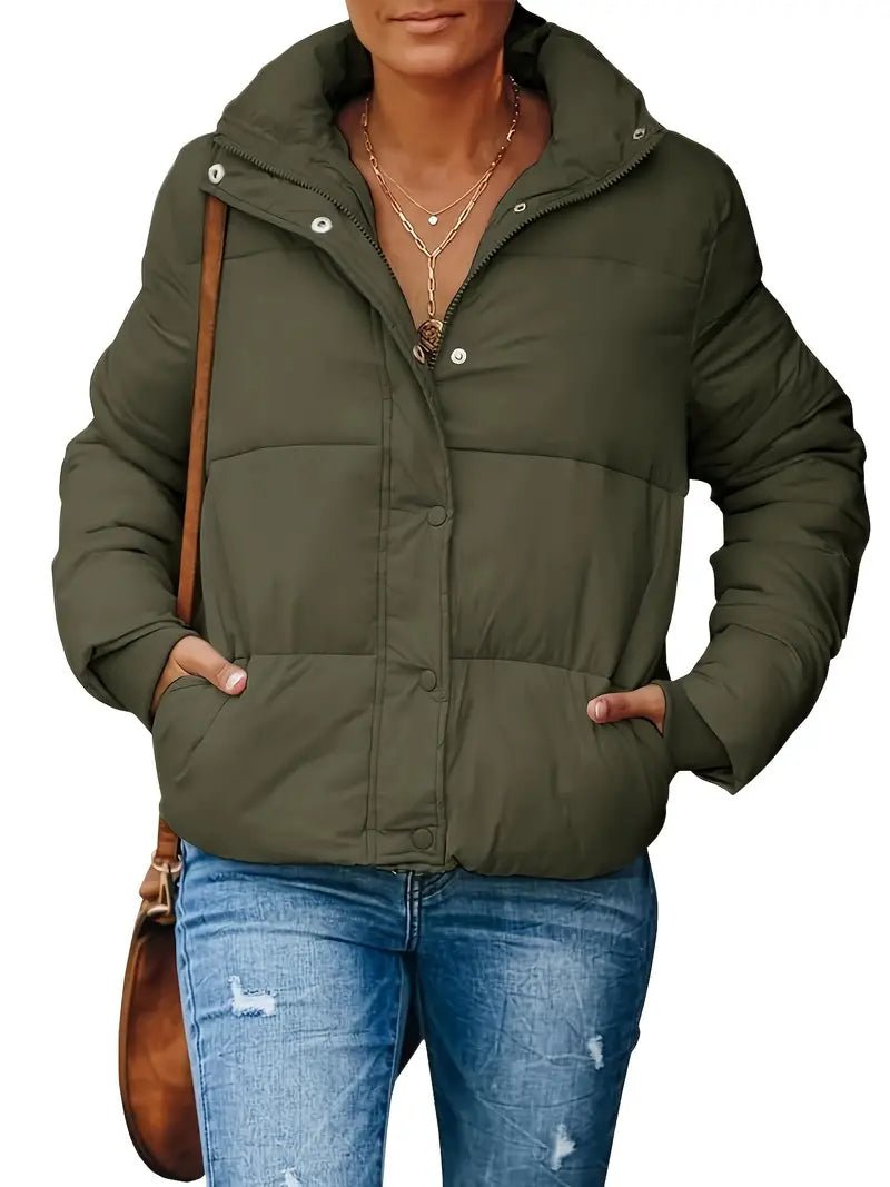 Cropped Puffer Jacket | Warm & Lightweight | Water-Resistant Polyester | Casual Outerwear