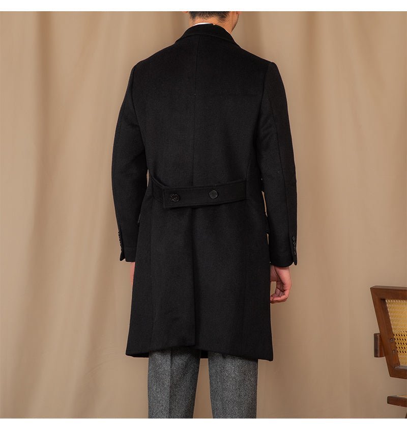 Double-Breasted Long Coat | Tailored Fit | Timeless Elegance