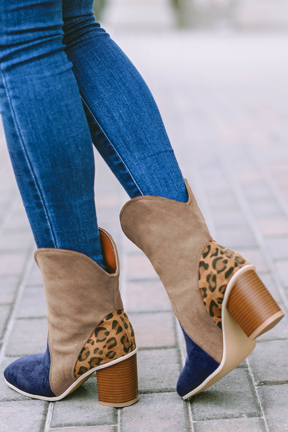 Two-Tone Ankle Boots | Colour-Block Design | Trendy and Comfortable