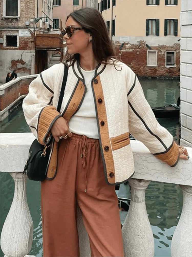 Women's Oversized Colourblock Knit Cardigan | Unique Boho-Chic Style | Casual Layer