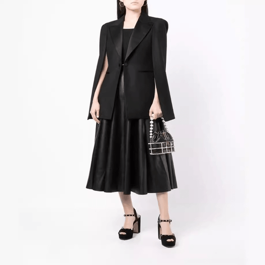 Elegant Cape Blazer | Tailored Fit | Sophisticated Formalwear