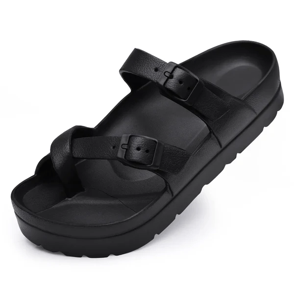 Cushioned Cross-Strap Sandals | Lightweight Slip-Resistant Sole