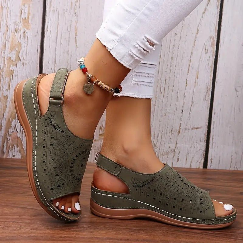 Cutout Slingback Sandals | Lightweight Comfort with Boho-Inspired Detailing