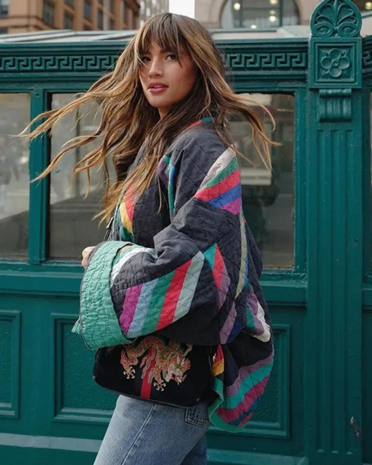 Colourful Geometric Knit Cardigan | Cozy & Stylish | Oversized Fit | Casual Layering
