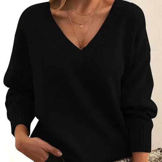 Classic V-Neck Knit Sweater | Soft & Lightweight | Timeless Wardrobe Staple