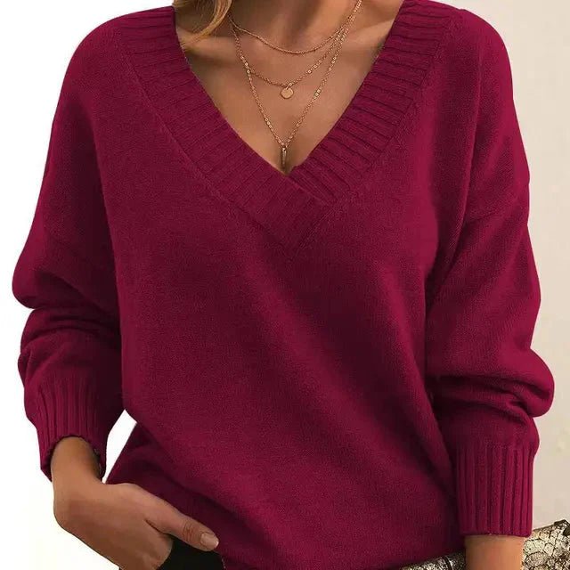 Classic V-Neck Knit Sweater | Soft & Lightweight | Timeless Wardrobe Staple
