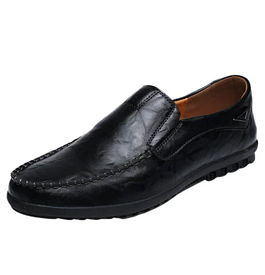 Classic Moc-Toe Loafer | Slip-On Dress Casual Shoe | Flexible Rubber Sole