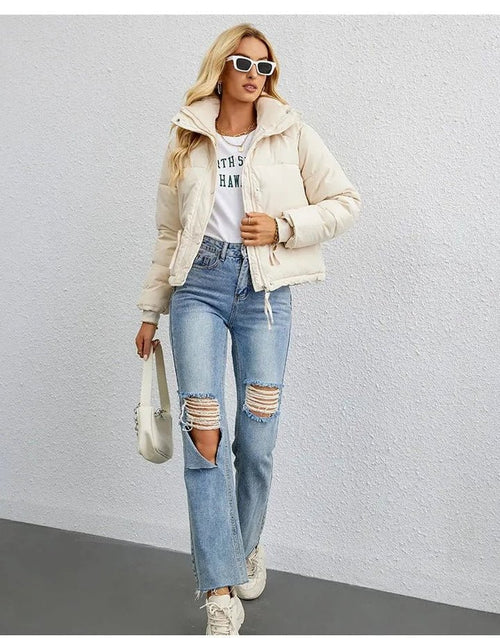 Cropped Puffer Jacket | High Collar | Lightweight Insulation | Effortless Street Style