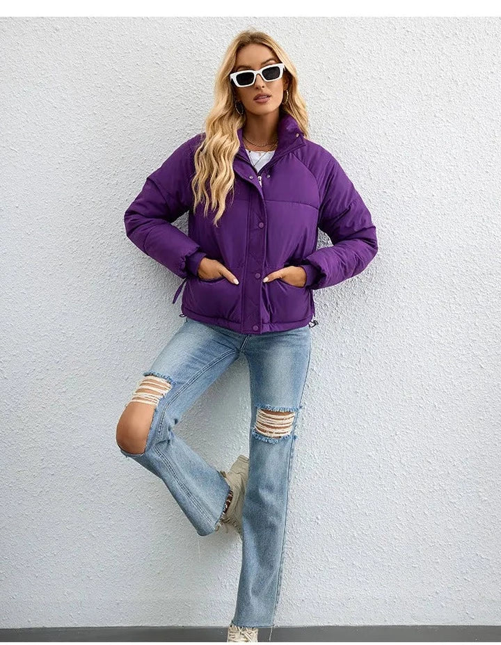 Cropped Puffer Jacket | High Collar | Lightweight Insulation | Effortless Street Style