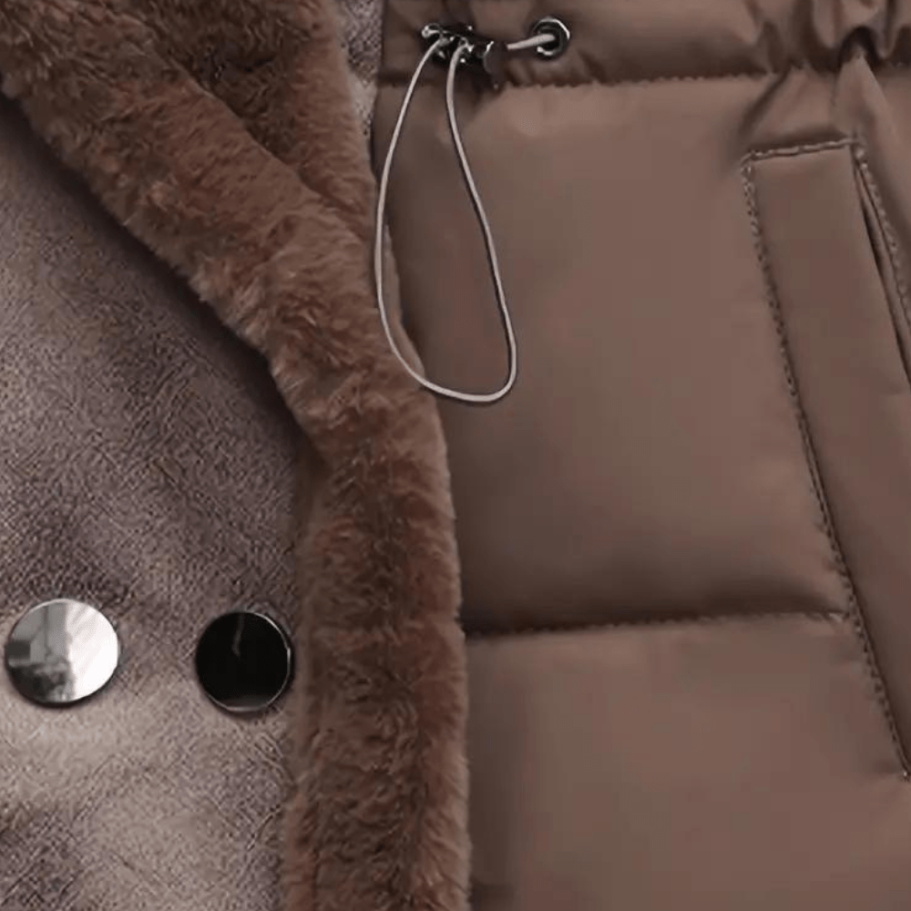 Faux Fur Lined Puffer Vest | Warm & Stylish | PU Leather | Fall & Winter Layering