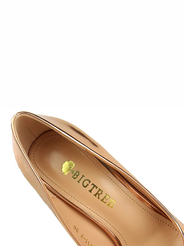 Pointed Toe Stiletto Heels | High-Shine Metallic Finish | Elegant Party Pumps