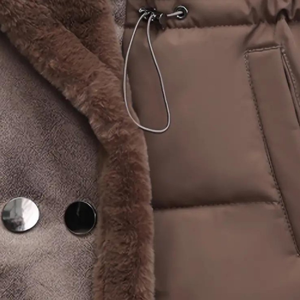 Faux Fur-Lined Puffer Vest | Adjustable Waist | Warm Layer | Casual Winter Wear
