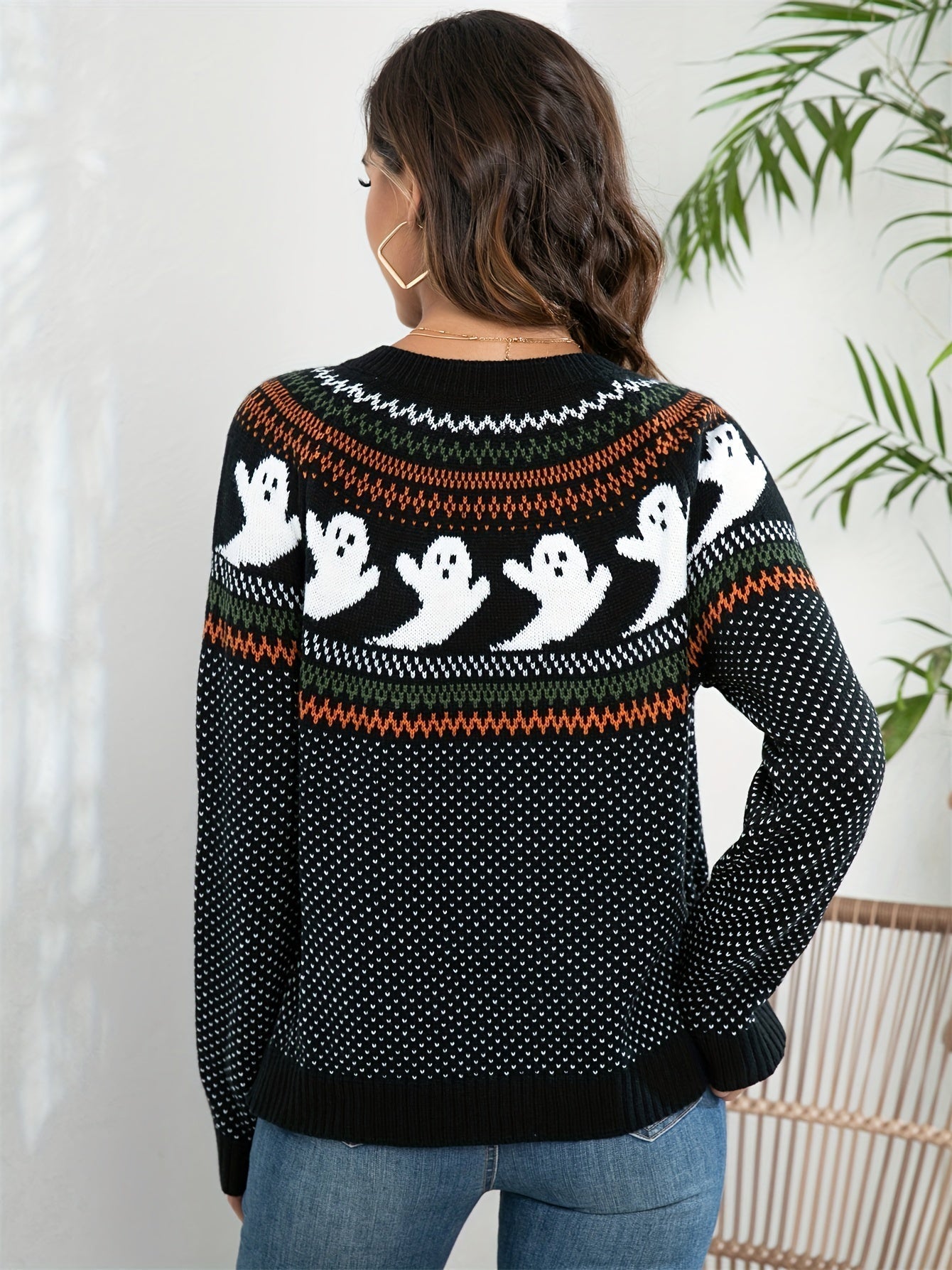 Nordic-Inspired Animal Pattern Cardigan | Button-Up Knit | Wool Blend | Cosy Winter Layer