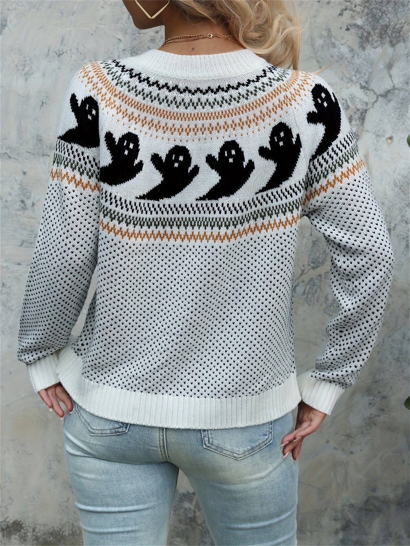 Nordic-Inspired Animal Pattern Cardigan | Button-Up Knit | Wool Blend | Cosy Winter Layer