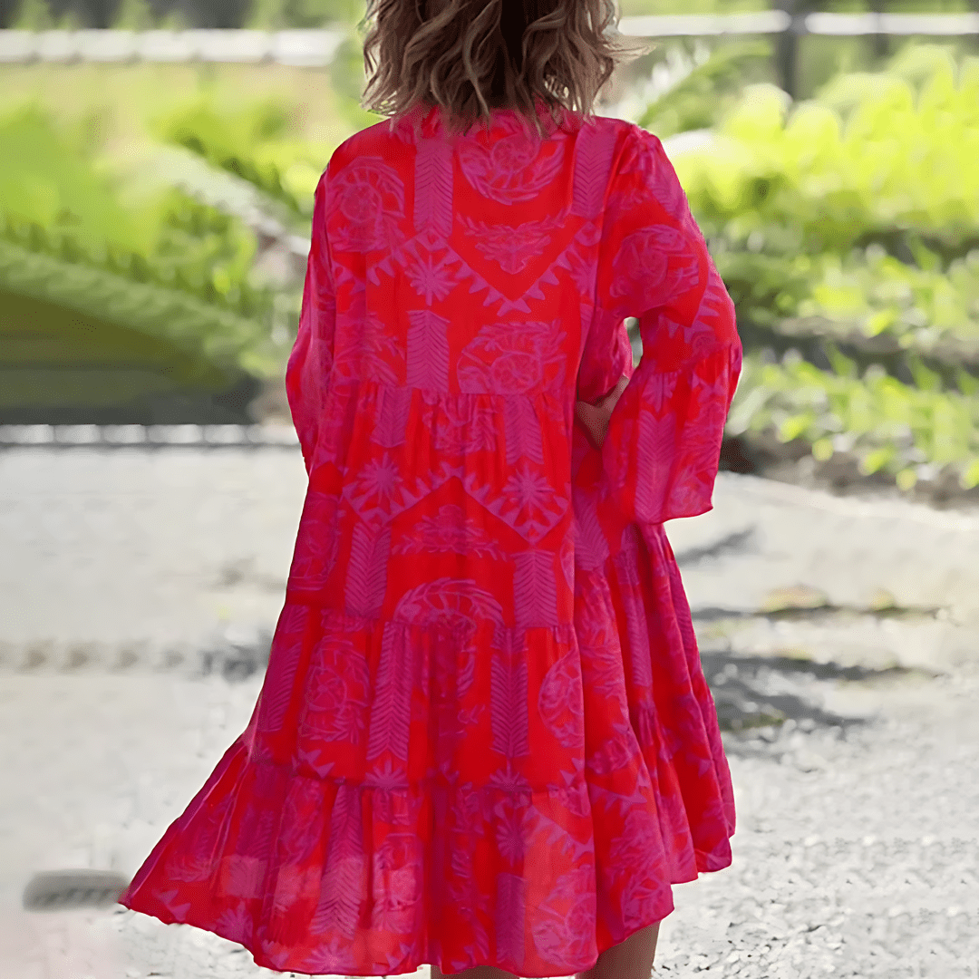 Printed Swing Tunic Dress | Flowy Fit | Boho Resort Vibes