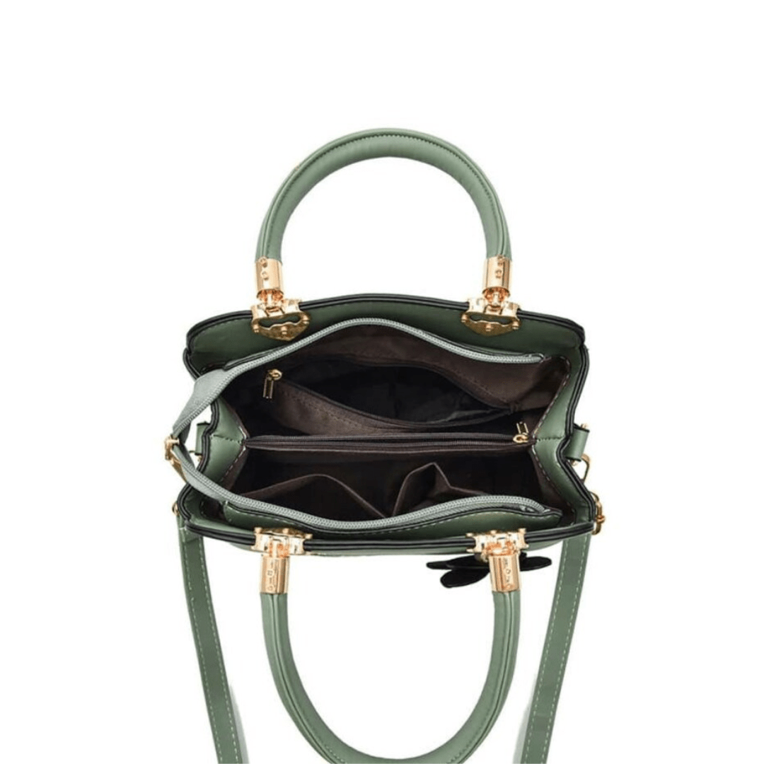 Floral Embroidered Handbag | PU Material | Elegant and Versatile Design